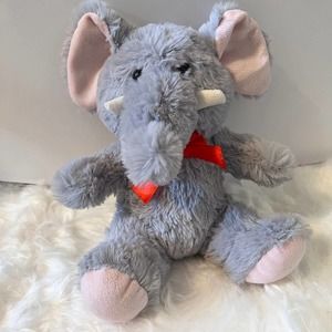 Dan Dee Collector's Choice 2017 Elephant Plush Red Satin Ribbon